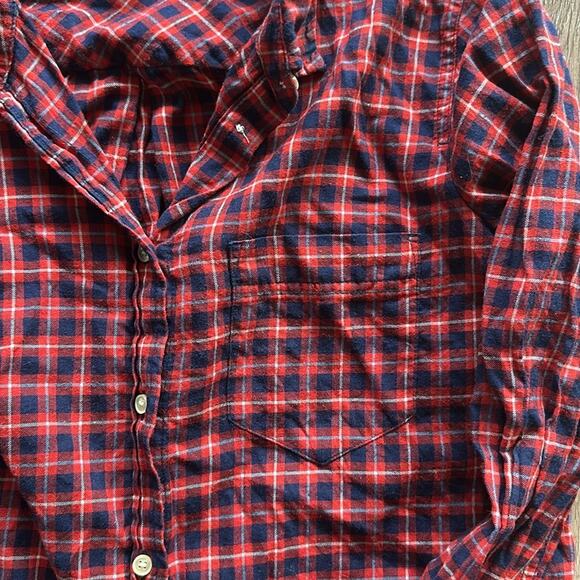 J.Crew Classic Fit Brushed Twill Flannel Button Down Long Sleeve Shirt Size 8 - Picture 3 of 4